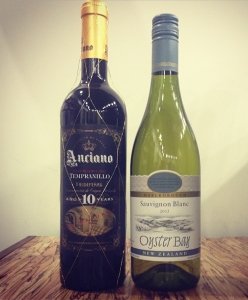 Oyster Bay Sauvignon Blanc and Valdepenas Gran Reserva