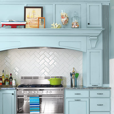 Herringbone Subway Tile Backsplash