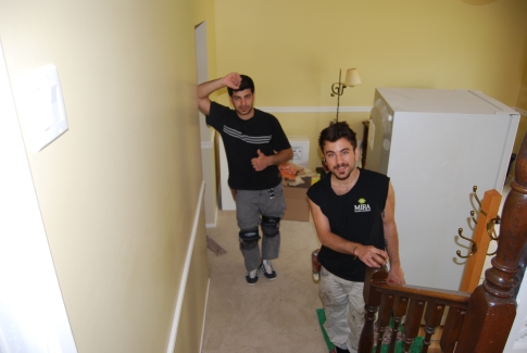Installers posing for a photo